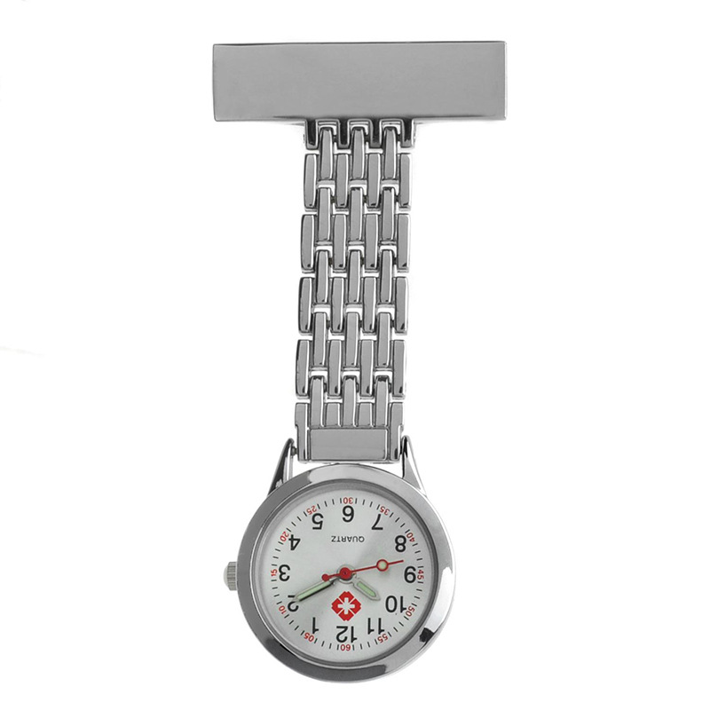 Nurse Watch Luminous Pointer Large Dial Hanging Imported Movement Fashion Lettering Chest Medical Pin Pocket Watch