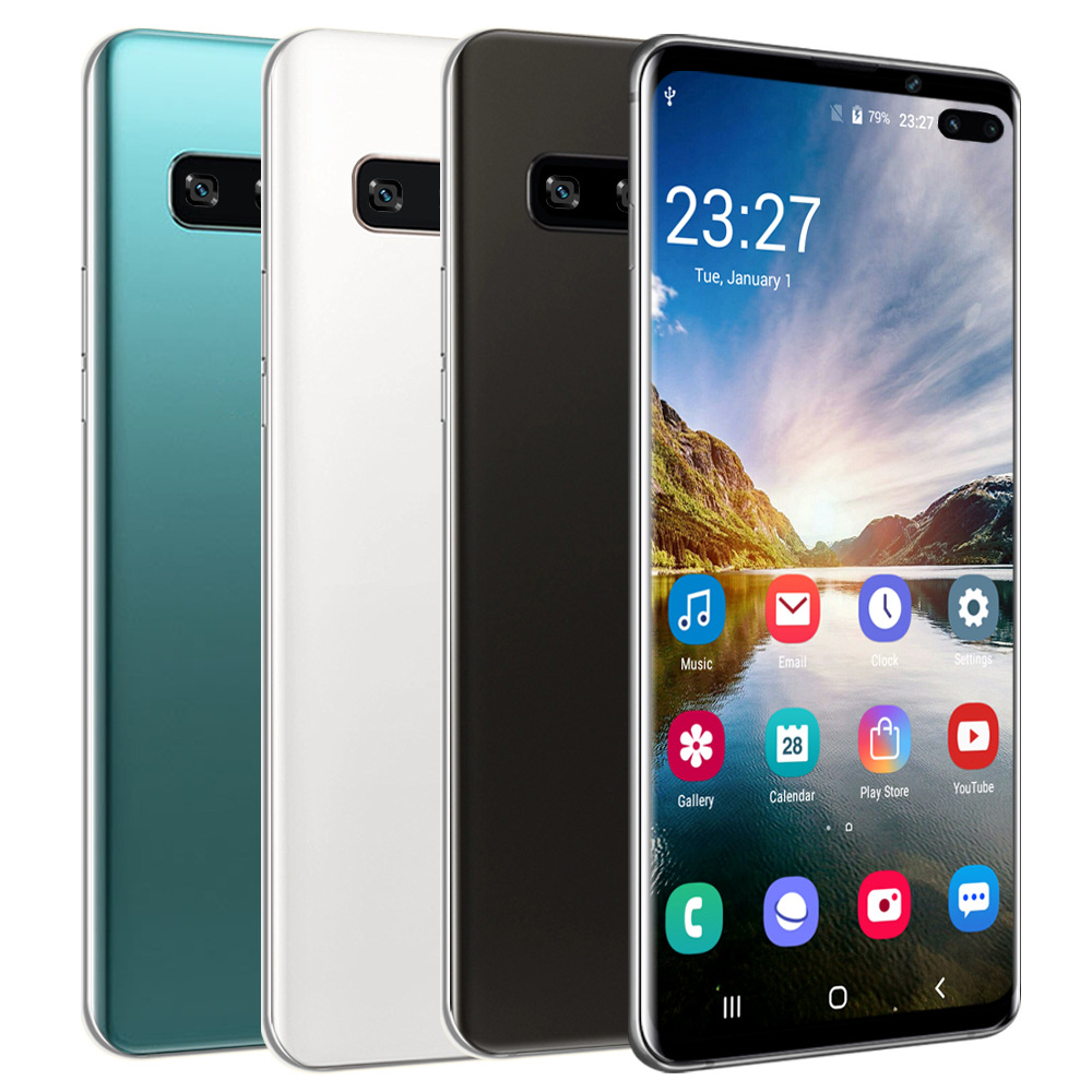 6,5 дюймов Новый S10 плюс S10 + Айрис отпечатков пальцев разблокированная мобильных телефонов Quad Core Android 9,1 4G телефон 6 ГБ ОЗУ 128 ГБ ROM 8MP + 16MP