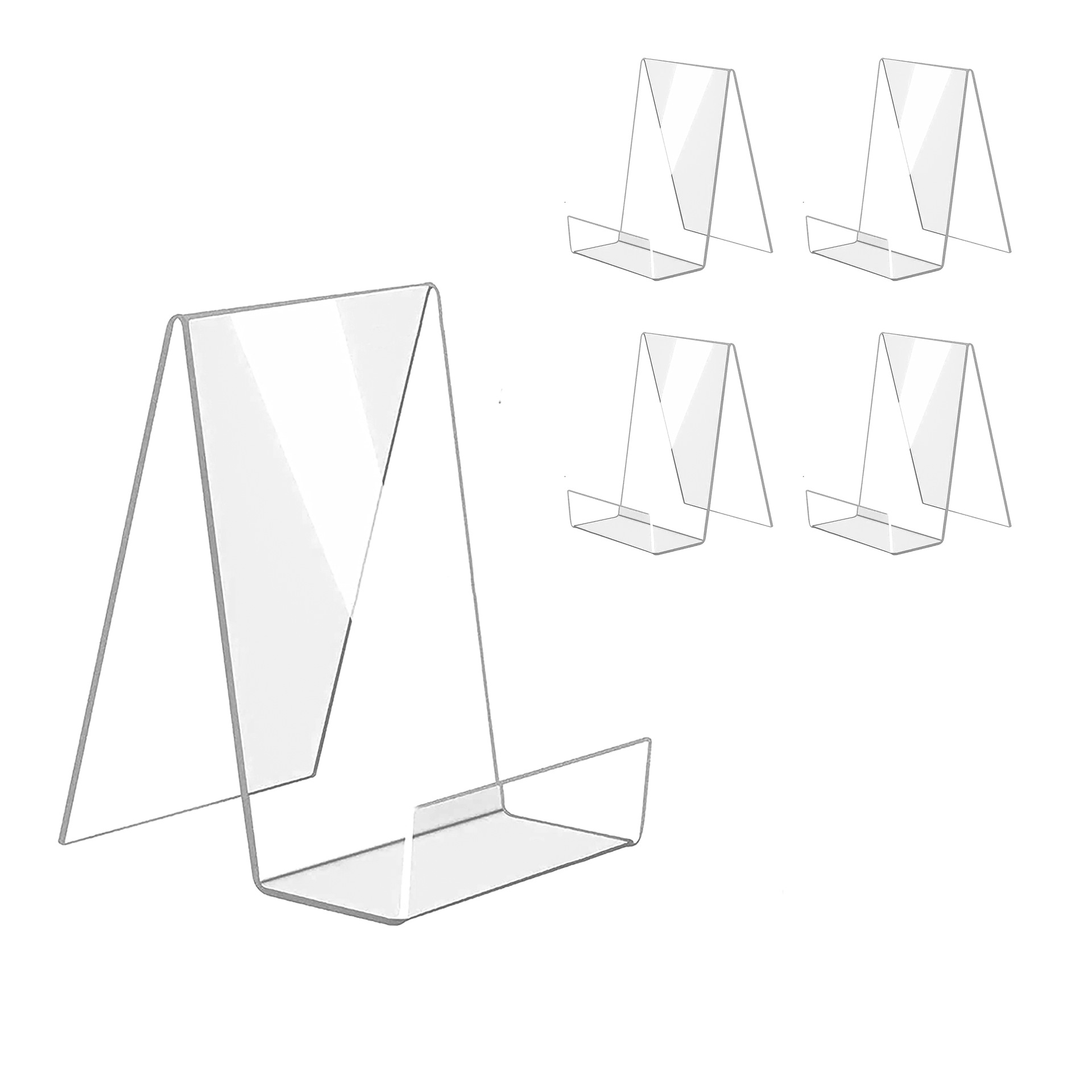 Acrylic Book Stand Custom Acrylic Book Shelf Holder Clear Tablet Holder With Ledge