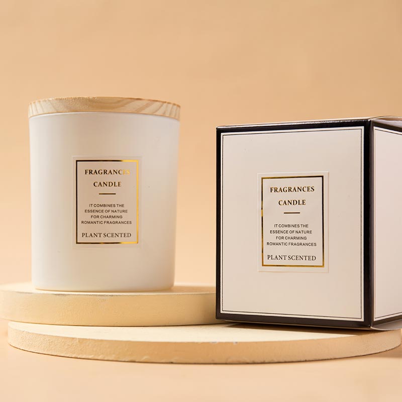 Wholesale Luxury Empty Customized White Glass Jars For Candle Making