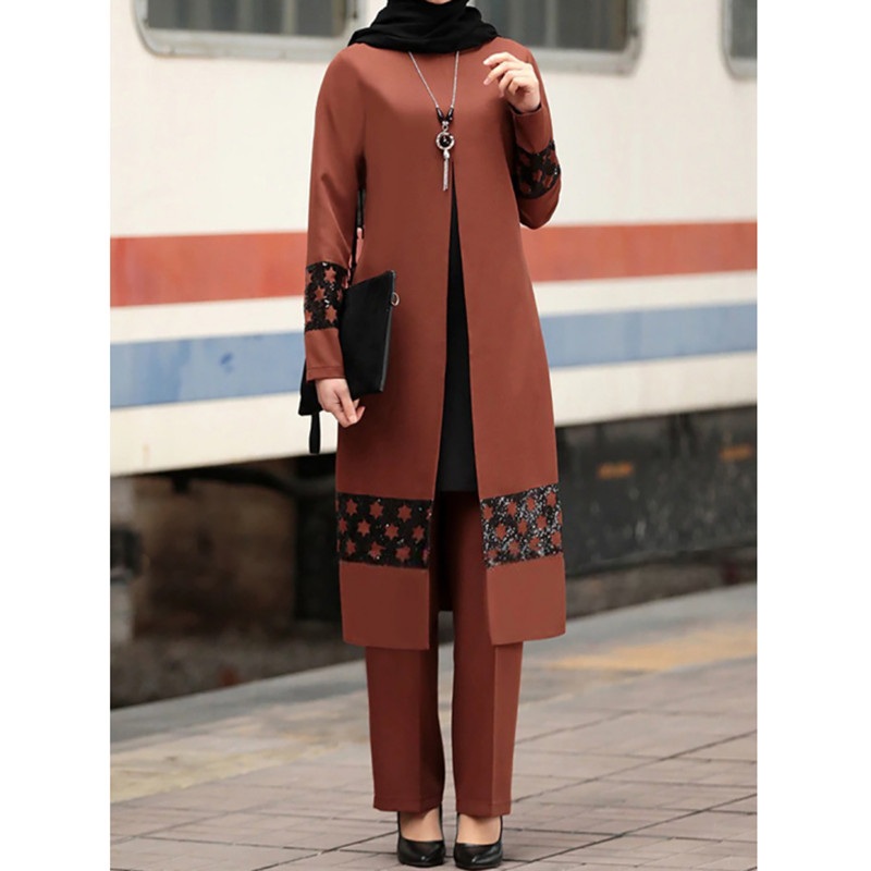 Modest Stylish Hijab Islamic Clothing Plus Size Women's Maxi Muslim Dresses Traditional Muslim Clothing Accessories