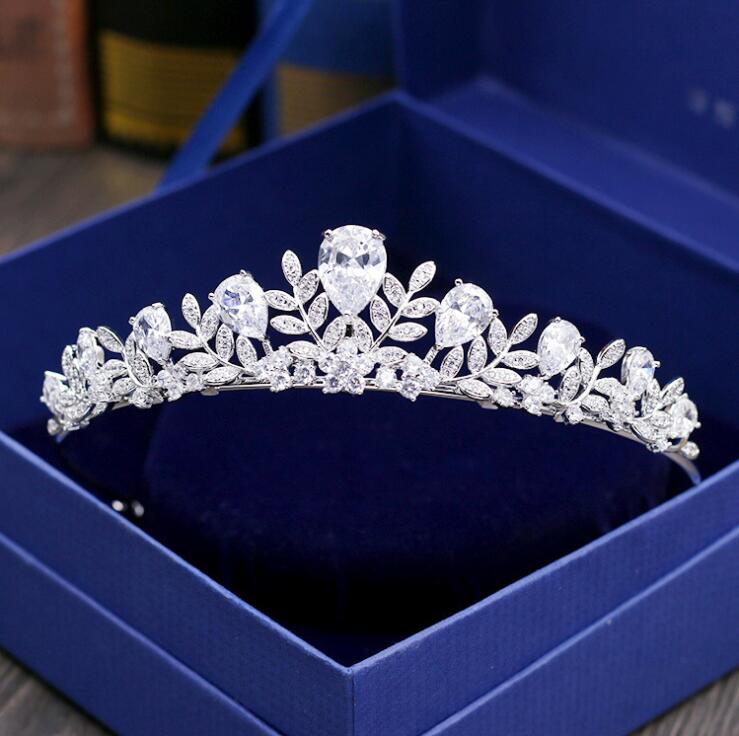Rakol APHAN117 Elliptical Zircon Wedding Bridal Crown