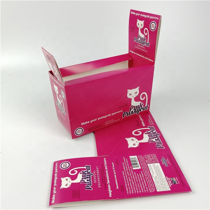 Pink Pussycat paper card for sexual enhancement female pills packaging / magnum 9800 pills male enhancement 3d plastic cards