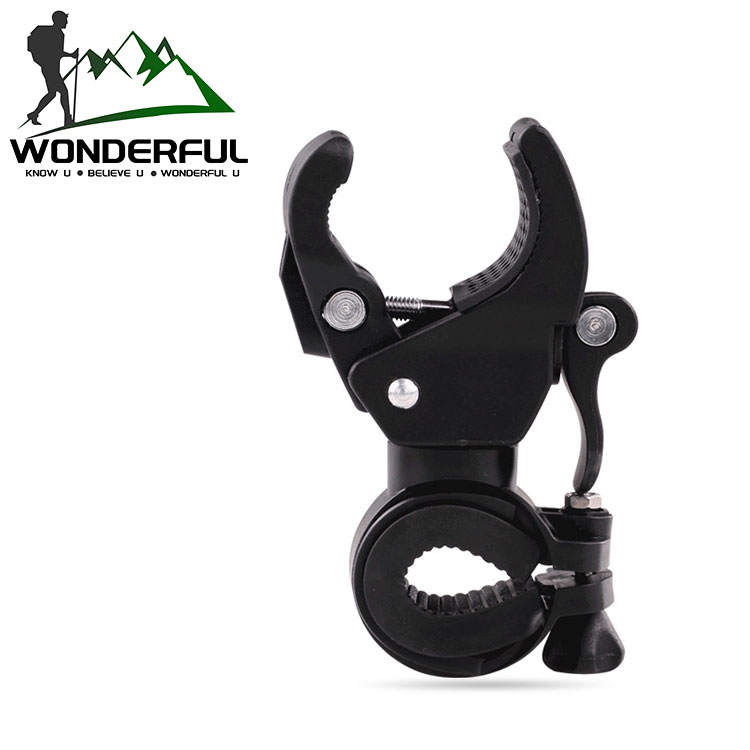 Black Plastic Clip Multifunctional Rotating Light Stand Bicycle Accessories Moblie Holder