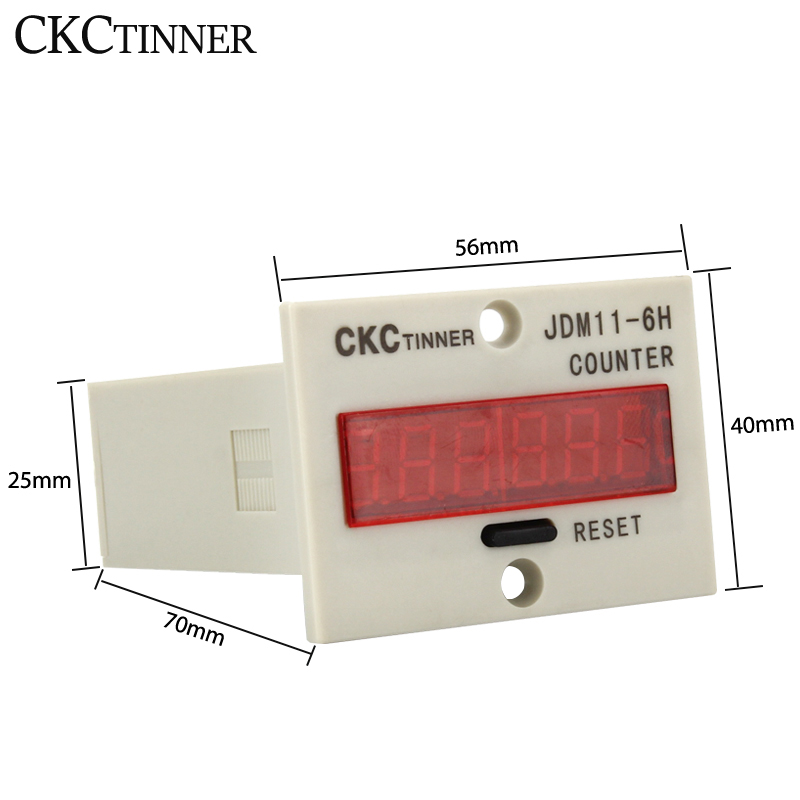 Высокое качество JDM-6H 220vac 5a 50/60hz светодиодный дисплей цепь 12v цифровой счетчик