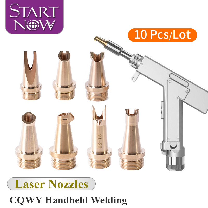 Startnow 10 шт. ручной сварочный пистолет, медная насадка M16 для ручной сварочной машины CQWY, детали лазерных насадок
