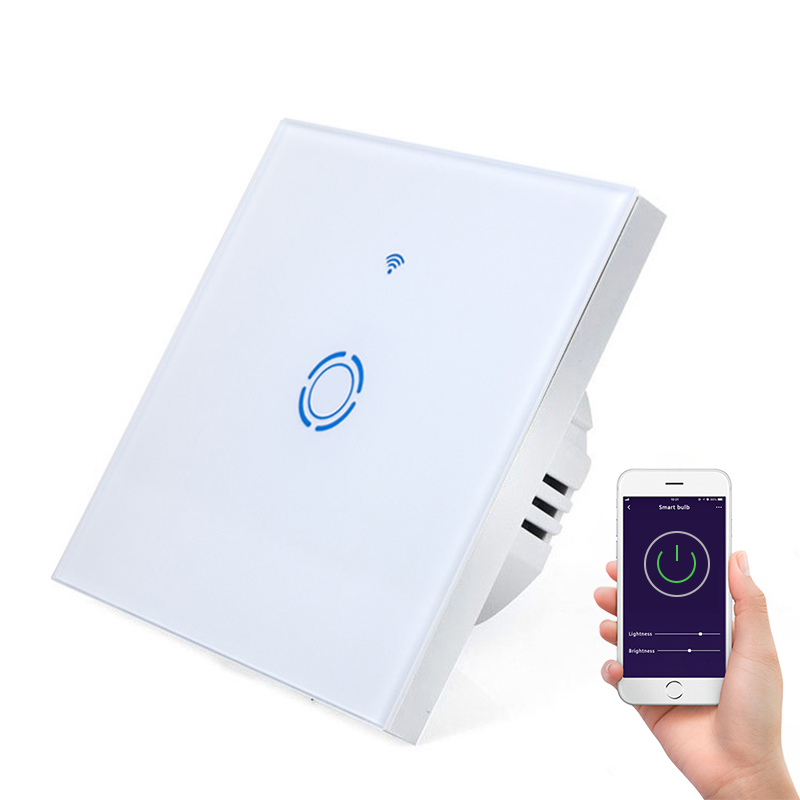 Wi-Fi настенный Электрический выключатель Smart Home ЕС сенсорный Умный выключатель Android IOS дистанционное управление