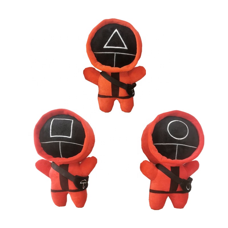 Hot Selling Squid Game Figure Masked Man Doll Cosplay Handmade Plush Squid Game Toys