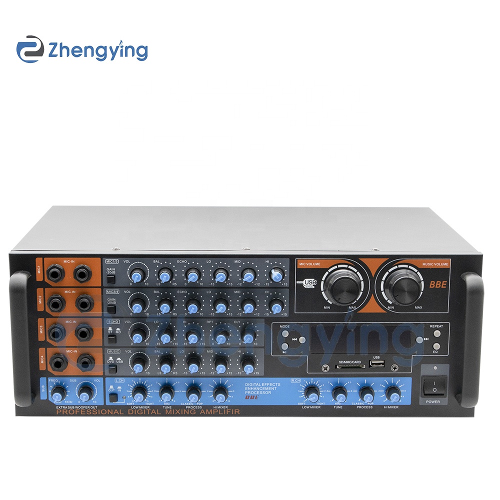 Фошань zhengying мощность стерео смешивания усилители караоке AV-12BT Профессиональный усилитель мощности