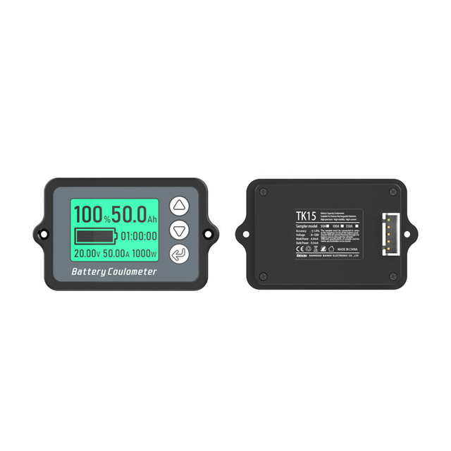TK15 8-120V 350A 0-500A Обновление 2022 model-TK15 Кулонометр дисплей мощности литий-железо-фосфатный подходит для всех типов аккумуляторов