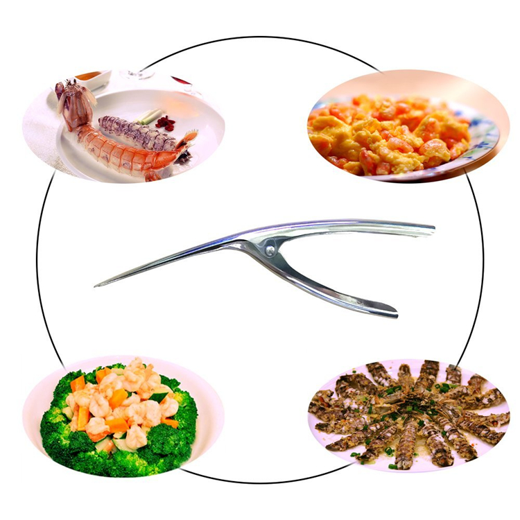 Shrimp Peeler Stainless Steel Prawn Peeler Shrimp Peeling Deveiner Seafood Shell Prawn Shrimp Curved Peeler