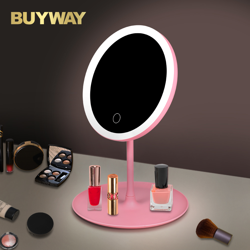 Салон красоты макияж большой smart touch Регулируемая яркость стол пластиковый светодиодное зеркало для макияжа