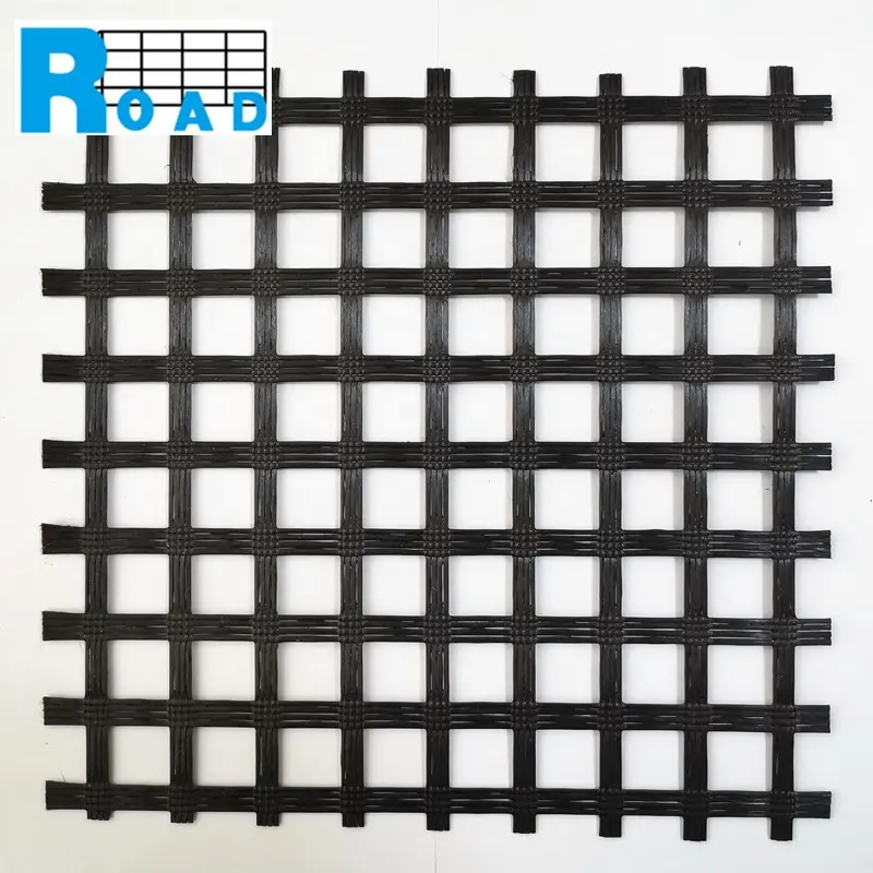 Fiberglass geogrid used in road