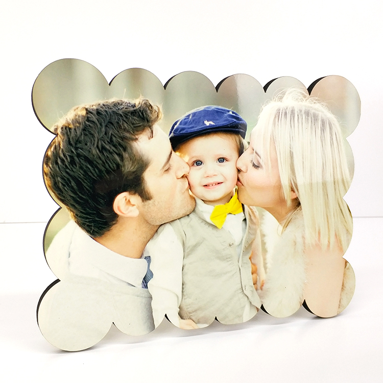 Wholesale Arched Flower Shape White 185*140*5mm MDF Wooden home decor Memorial Sublimation Blanks Photo Frame for printing