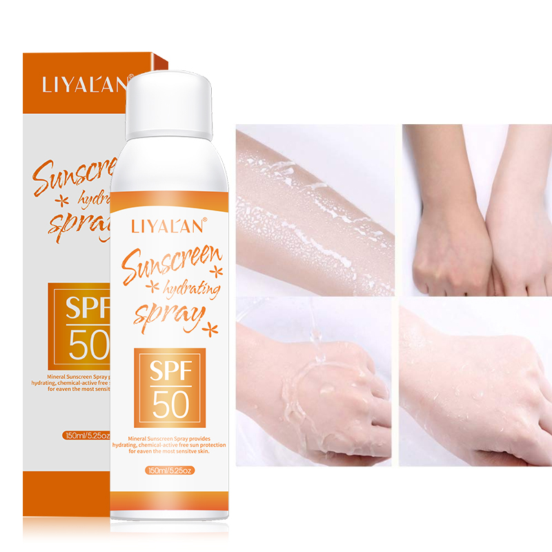 Отбеливающий солнцезащитный крем SPF50 для лица, лосьон с молочным блеском, Собственная марка, уход за кожей
