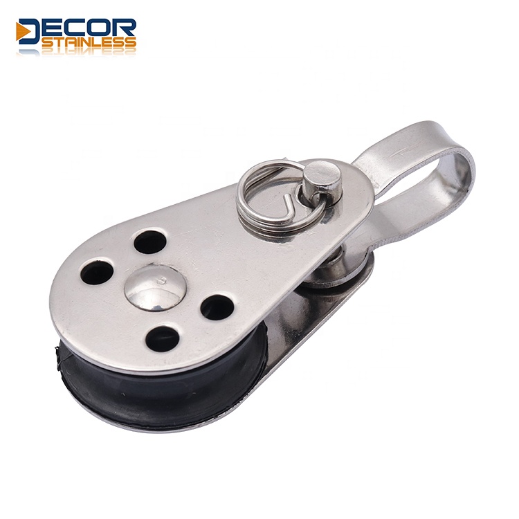 Stainless Steel Single Block Nylon Sheave Pulley