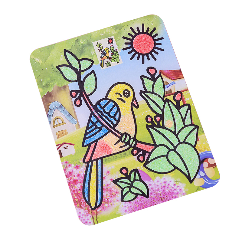 Sand Painting Set School Stastionery Creative Card Coloring Painting For Kids