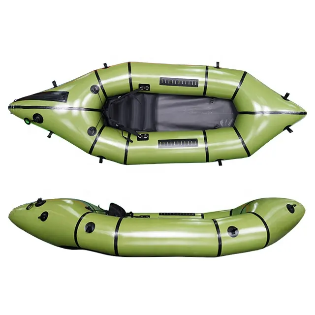 army green 420D double coated tpu material inflatable raft for packing sports