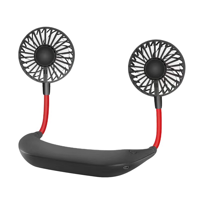 Summer 2020 Hot Sale Unique Gift Electric Rechargeable Portable Mini USB Neck Ceiling Fan with Light Colorful Aromatherapy