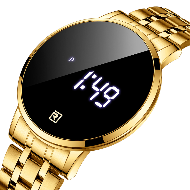 Reward New Arrival stylish casual man boys led digital watch china manufacturer alloy gold electronic watch relogios masculino