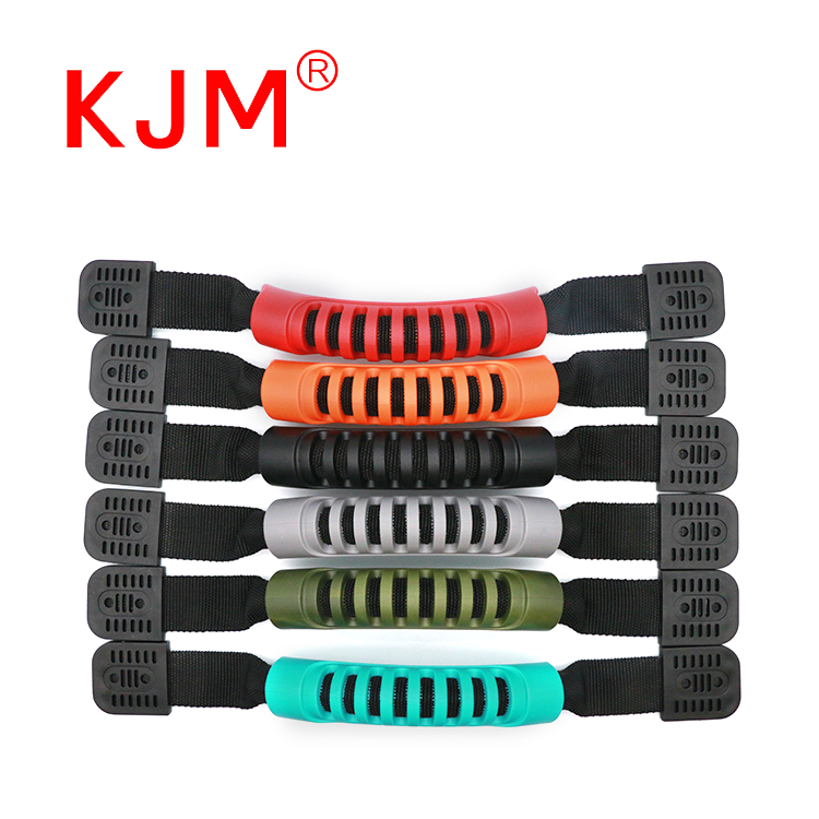 Factory Price Size Customized Black Tubular Webbing plastic Grip handle For Backpack Grab handle