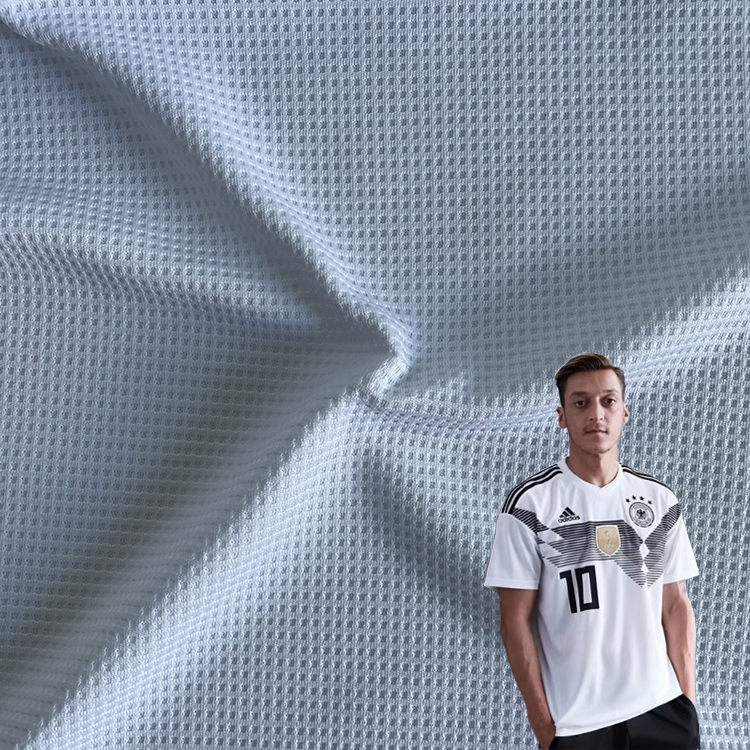 Polydex Fabric Sublimation White 100% Polyester Soccer Jersey Fabric Football Breathable Single  Jersey Fabric for T-shirt