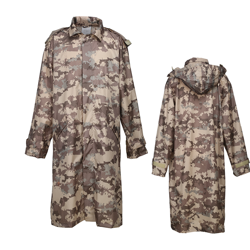 Arm style camouflage print raincoat long raincoat for sport fish strong fabric