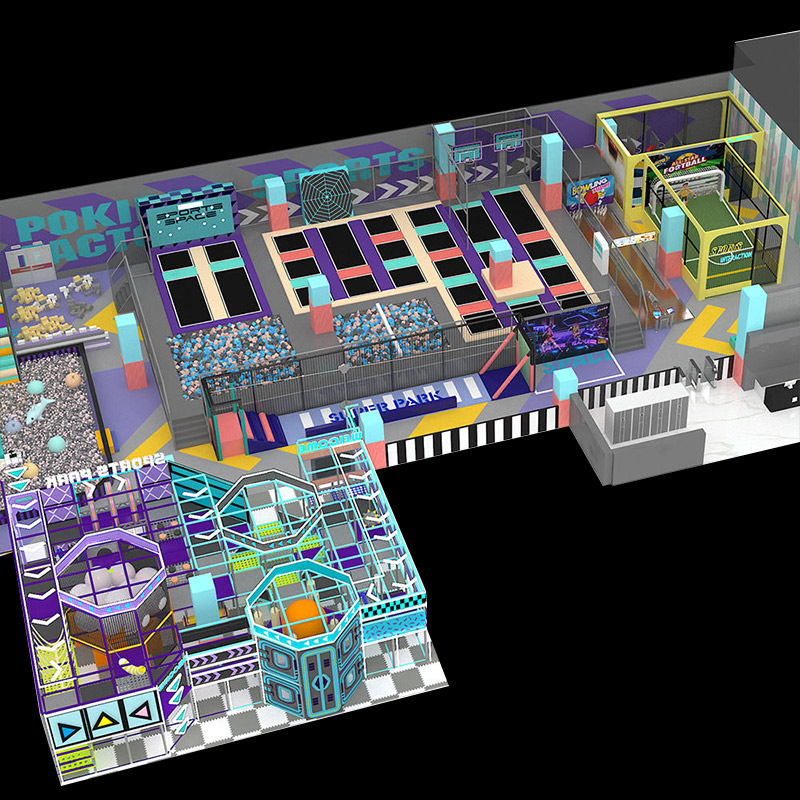 800sqm Indoor Sports Complex Park Soccer Bowling & Trampoline All-In-One Fun