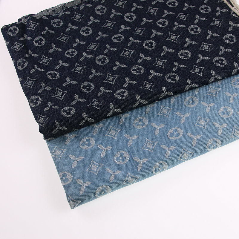 hign quality jacquard fabric for tote bags printed denim fabrics for women cloth Upholstery fabric