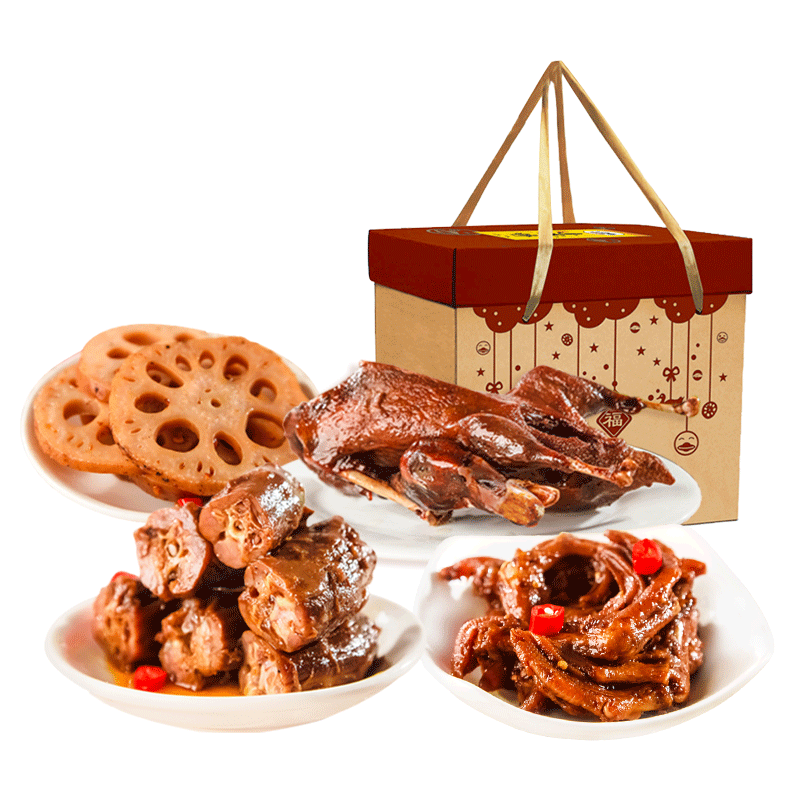 Xiao Hu-Duck 952 г * подарочный набор для закусок (4 вида комбинации деликатеса + элегантная упаковка)