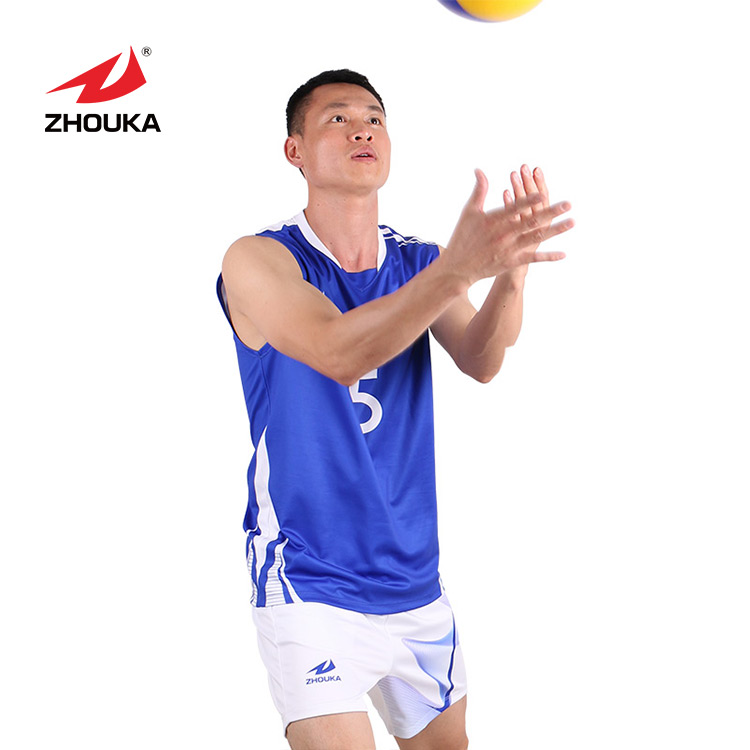ZHOUKA купите 1 комплект профессиональной мужской спортивной одежды оптом цветная футболка для волейбола