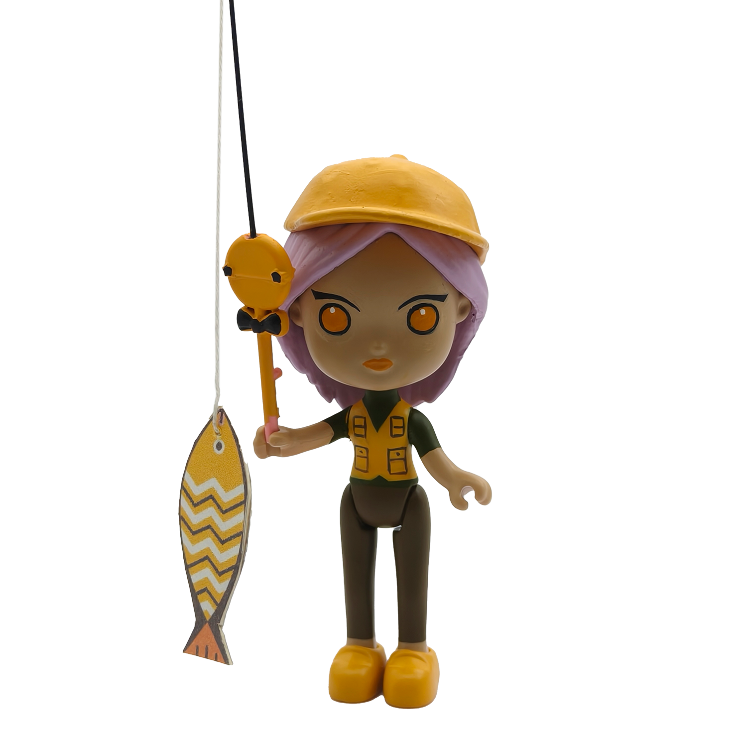 Original Design Mini Solid PVC Sports Athlete Toy Figures Cartoon Movie Resin Crafts ABS Material for Fishing enthusiasts