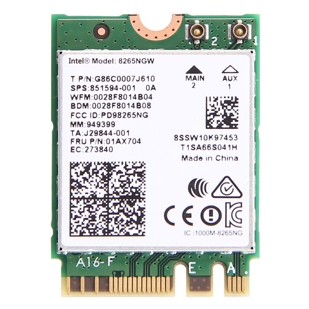 Двухдиапазонный беспроводной локальной сети для Intel 8265NGW Wireless-AC 8265 NGFF 802.11ac 867 Мбит/с 2x2 MU-MIMO Wi-Fi BT 4,2 2,4 г/Wi-Fi 5 ГГц Wi-Fi кард