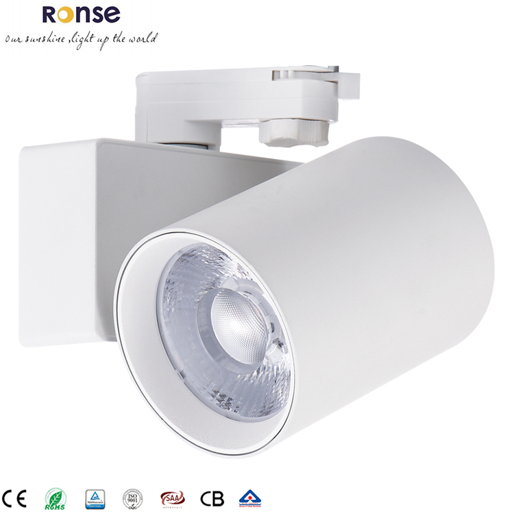 RONSE Better Heat Dissipation Showcase Adjustable Angle 3 Phase Commercial Led Store Track Light 40W Led