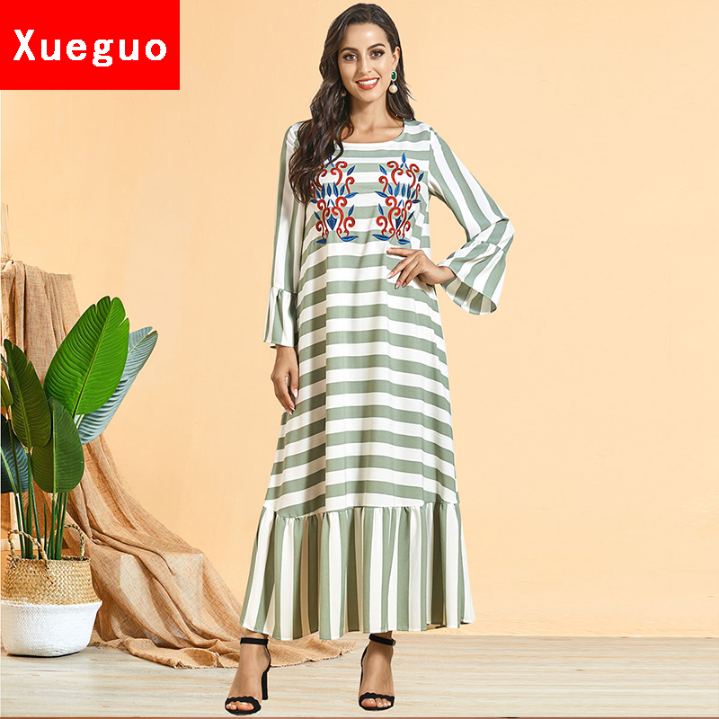 oversize women's sleepwear pajamas Muslim robe night home wear pijamas pj gown nighty for women