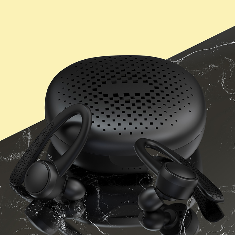 Беспроводные спортивные наушники TWS Bluetooth 5,0, наушники с ушным крючком для бега, водонепроницаемые стереонаушники с микрофоном