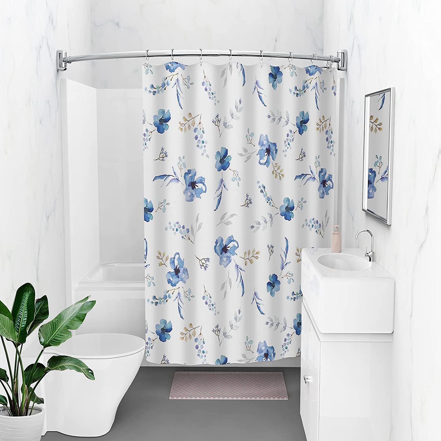 stainless steel 55''-79''(140-200cm)35''-63''(90-160cm)extensible curved shower rod