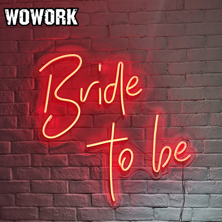 2021 год, WOWORK, 3D, водонепроницаемая, RGBW, 12 В, индивидуальная романтичная силиконовая неоновая надпись для вечеринки, товары для магазина