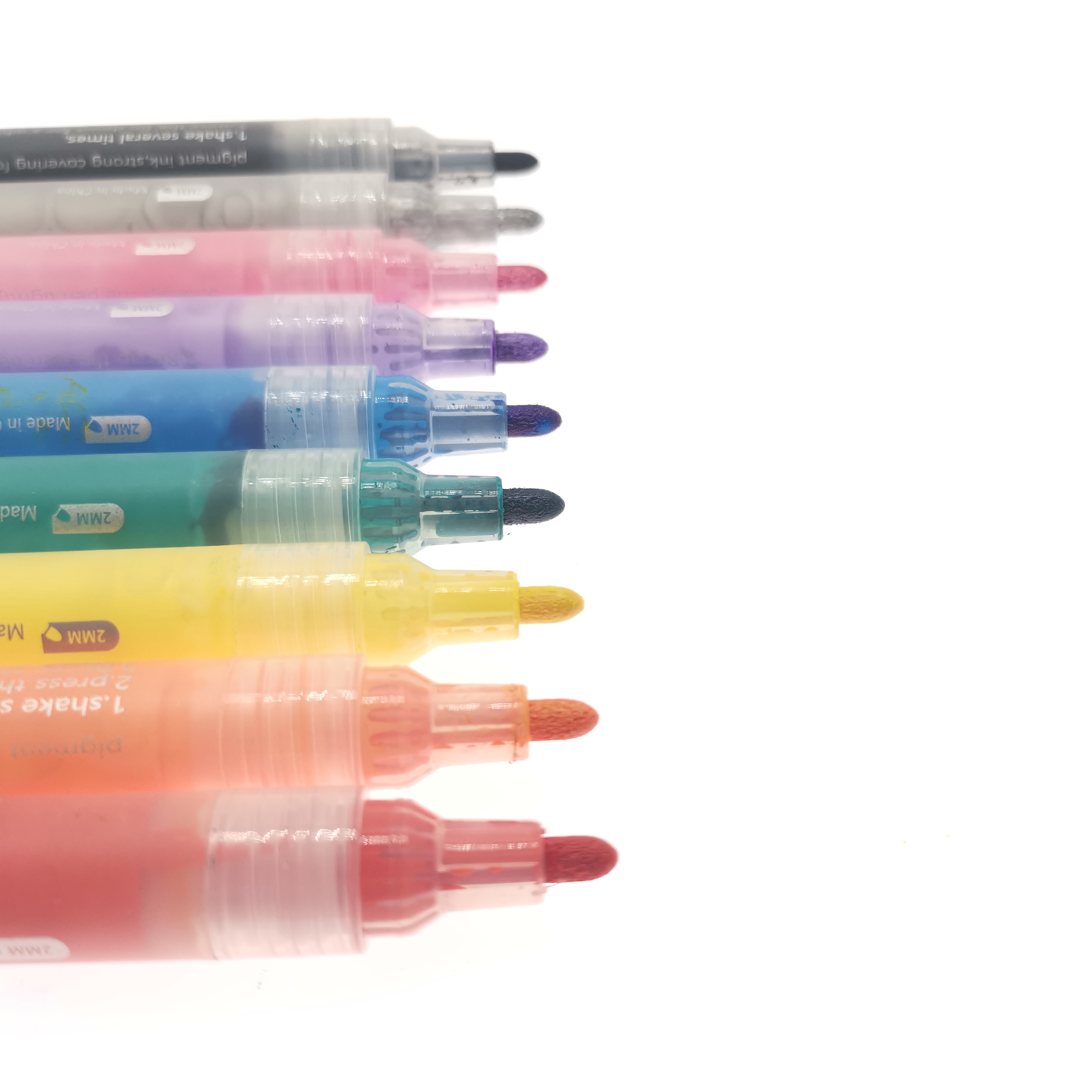 Amazon Custom Logo Accepted 30 Colors Plastic Fine Tip Paint Marker Set Of Nylon Nib Acrylic Paint Marker For Student Drawing