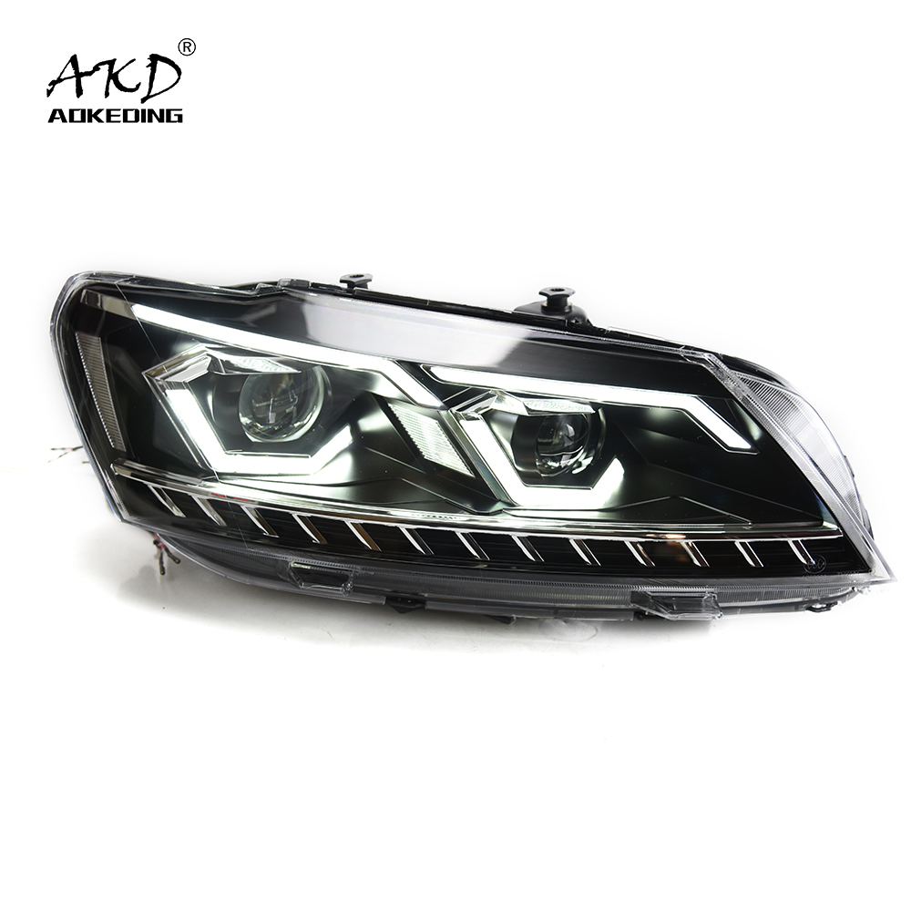 AKD Car Styling for VW Passat B7 2012-2015 LED Headlight DRL Fog Lamp Turn Signal Light Low Beam High Beam Projector Lens