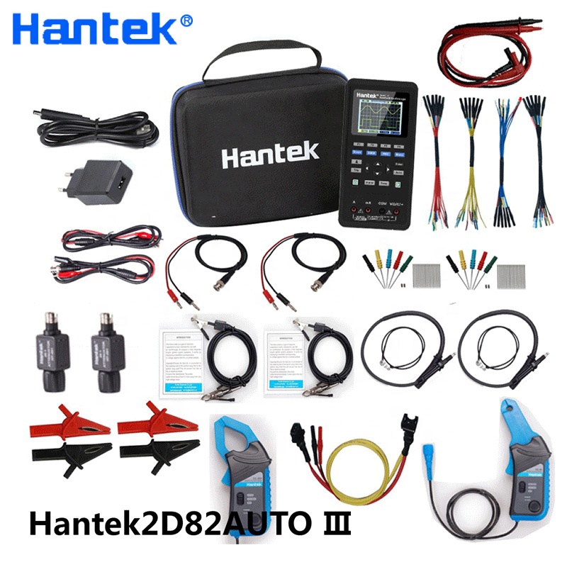 Hantek2D82Auto III Kit 4 в 1 Автомобильный цифровой осциллограф + мультиметр + Автомобильная диагностика + генератор сигналов