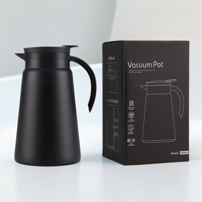 600ml 800ml 1000ml Double Wall Stainless Steel 304SS Vacuum Flasks Insulated Thermos Tea Coffee Pot Coffee Carafe With Handle