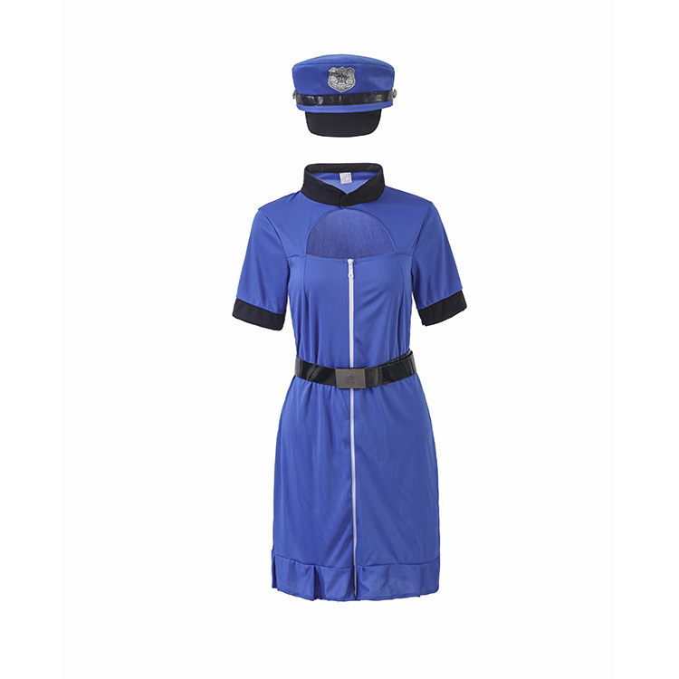 Outfits Halloween Uniform Policewoman Sexy Carnival Party Costumes With Hat