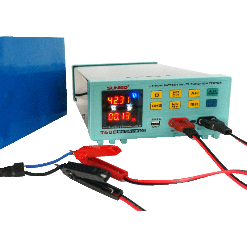 Тестер батареи SUNKKO T688 18650, тестер емкости и разрядки литиевых аккумуляторов, тестер внутреннего сопротивления
