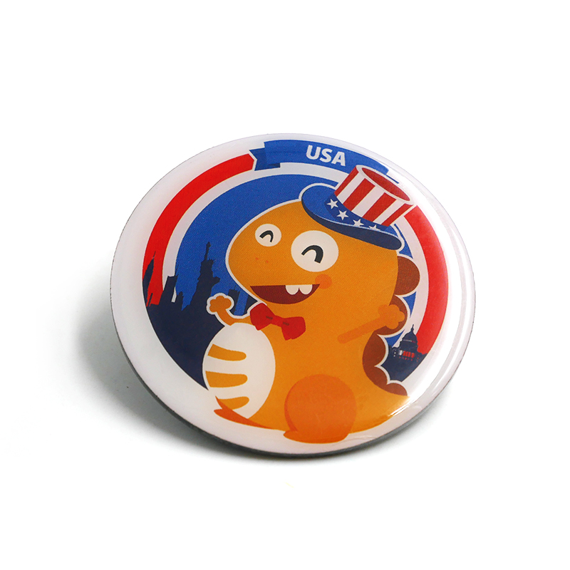 Factory price Custom logo Cute cartoon character pattern lapel pin tinplate badge