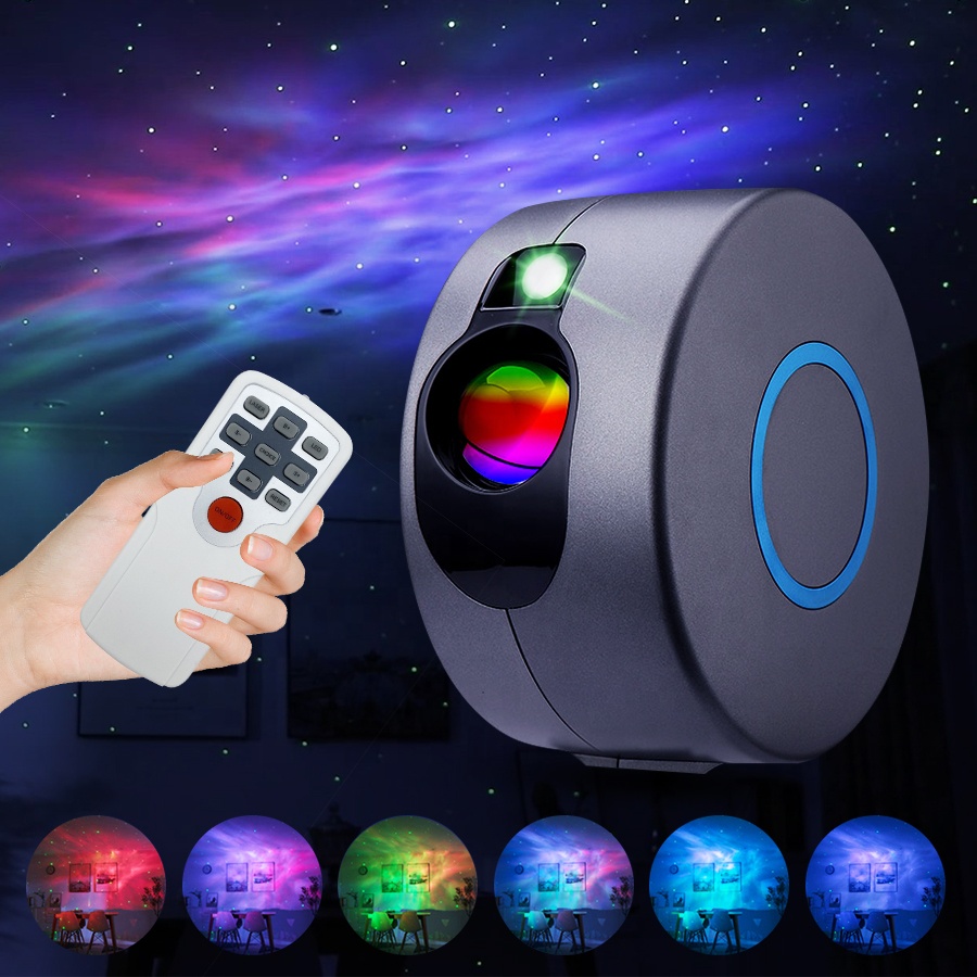 Новый лазерный проектор Biumart на Amazon, галактика, звездное небо, светодиодная лампа, красочная туманность, облако, ночник, проектор с пультом дистанционного управления