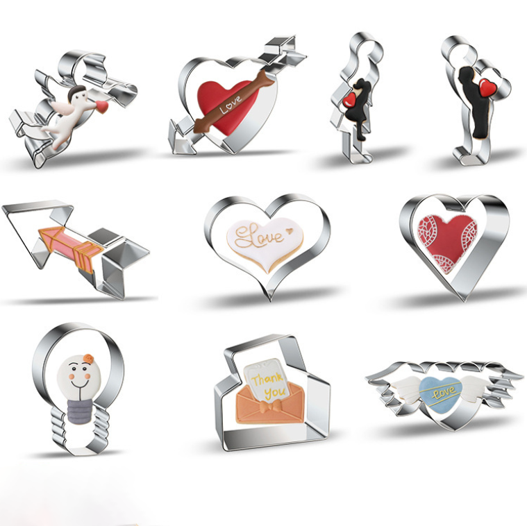 Valentine's Day Series Design Metal Cookie Cutter Cookie Mold DIY Fondant mold
