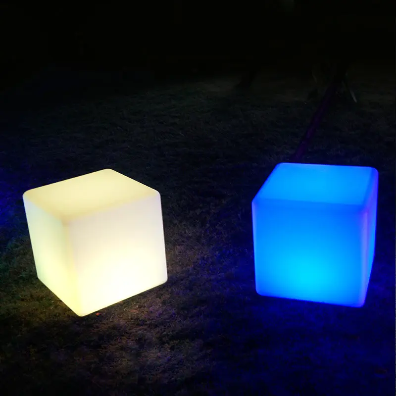 IP65 PE Popular Waterproof LED Cube Furniture Landscape Lighting Illuminated Chair Seat Lamp Lights