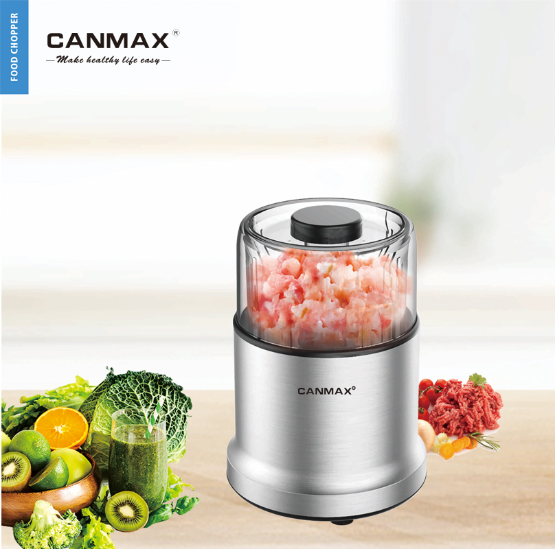 800W Stainless Steel Body Electric Food Processor Chopper with chopper blades