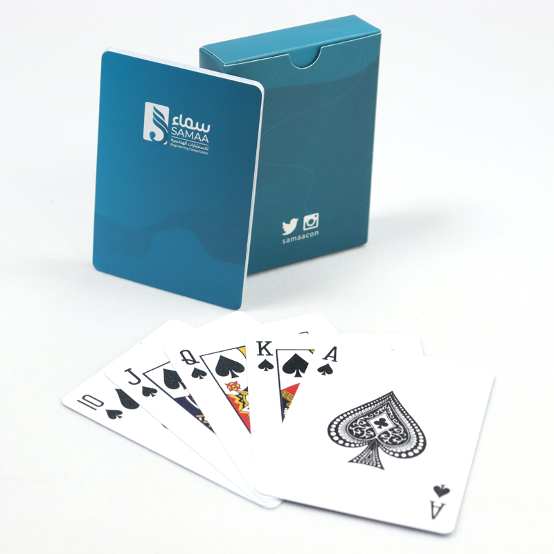 Custom print plastic pvc durable waterproof plastic playing cards poker cards with custom box